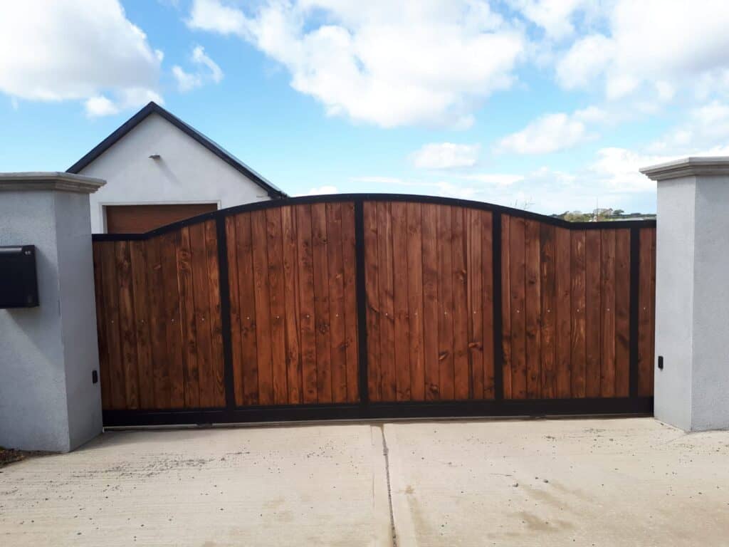 large wooden gate